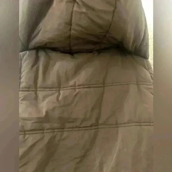 PPLA Olive Green Sherpa-Lined Puffer Vest FUN Hood Size X-Small Cozy and Warm XS - Picture 6 of 7